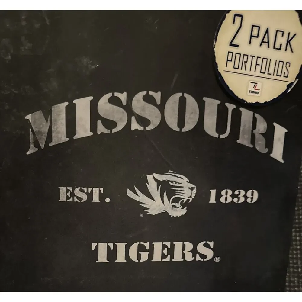 Mizzou University of Missouri Tigers Black Folders 2 pack portfolios NEW SEALED